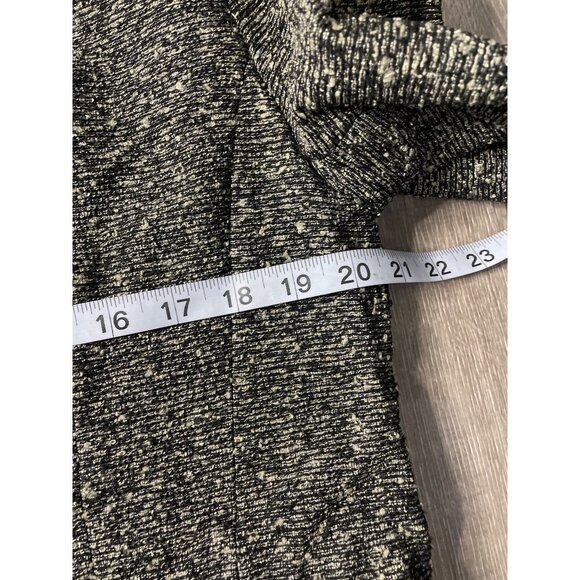 Hand Sewn Black Brown Textured Tweed Single Button Blazer Sz 12 - Picture 8 of 10